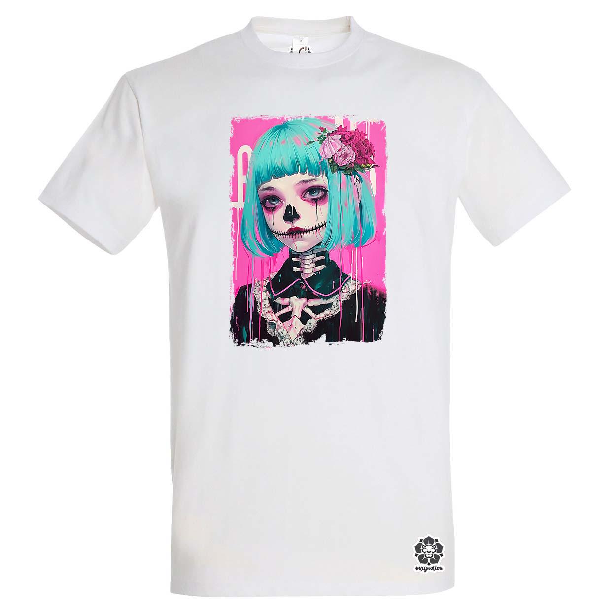 Anime koponya lány v3 egyedi póló 
