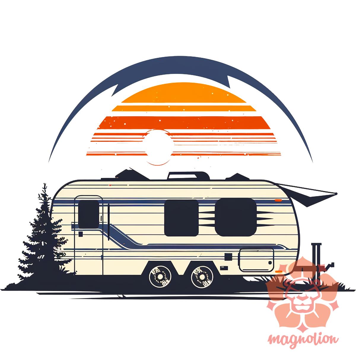 Camper minimál v1 egyedi póló 