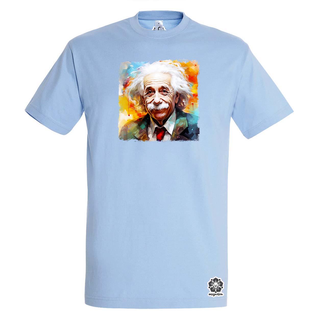 Einstein portré v3 egyedi póló 