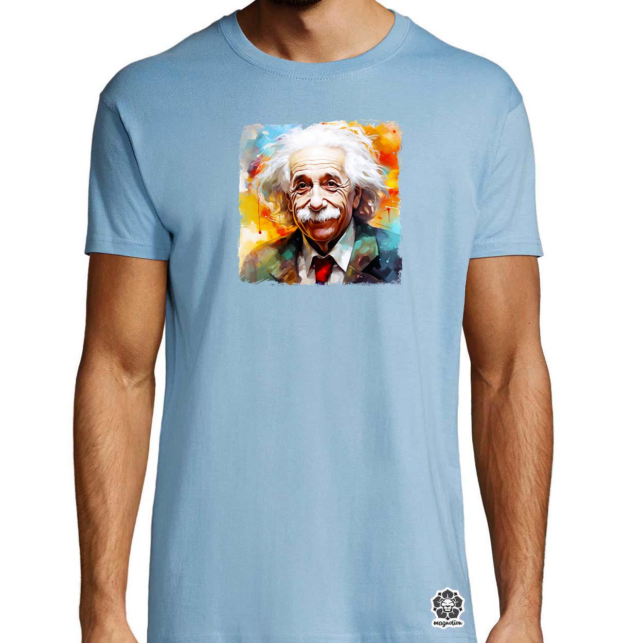 Einstein portré v3 egyedi póló 