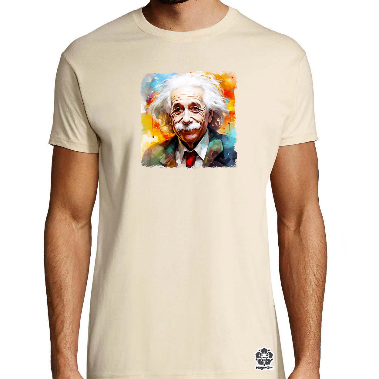 Einstein portré v3 egyedi póló 