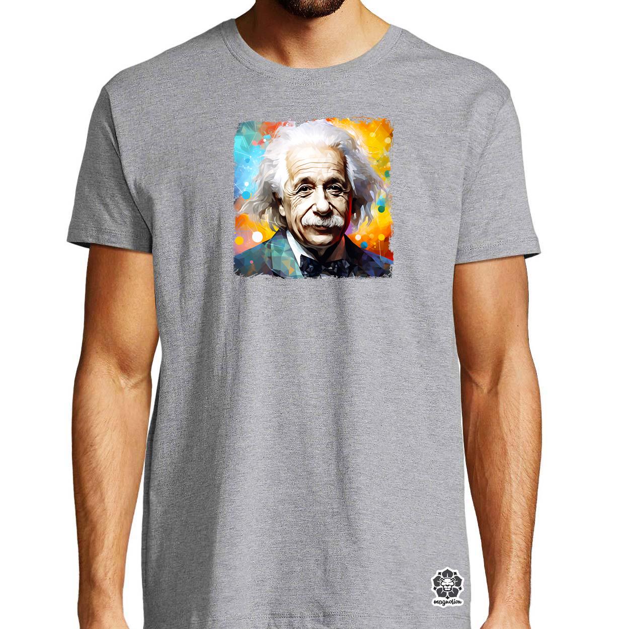 Einstein portré v4 egyedi póló 