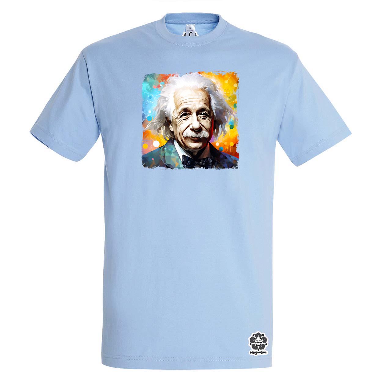 Einstein portré v4 egyedi póló 