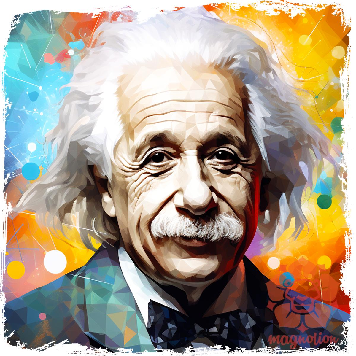 Einstein portré v4 egyedi póló 