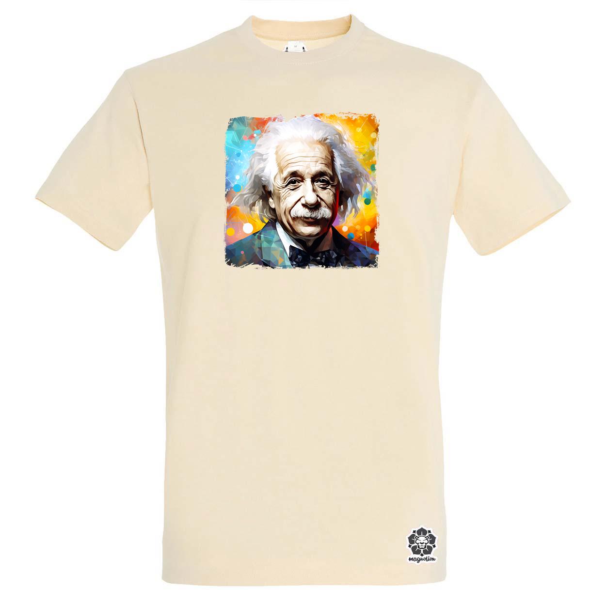 Einstein portré v4 egyedi póló 