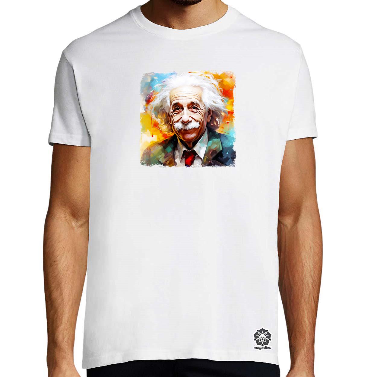 Einstein portré v5 egyedi póló 