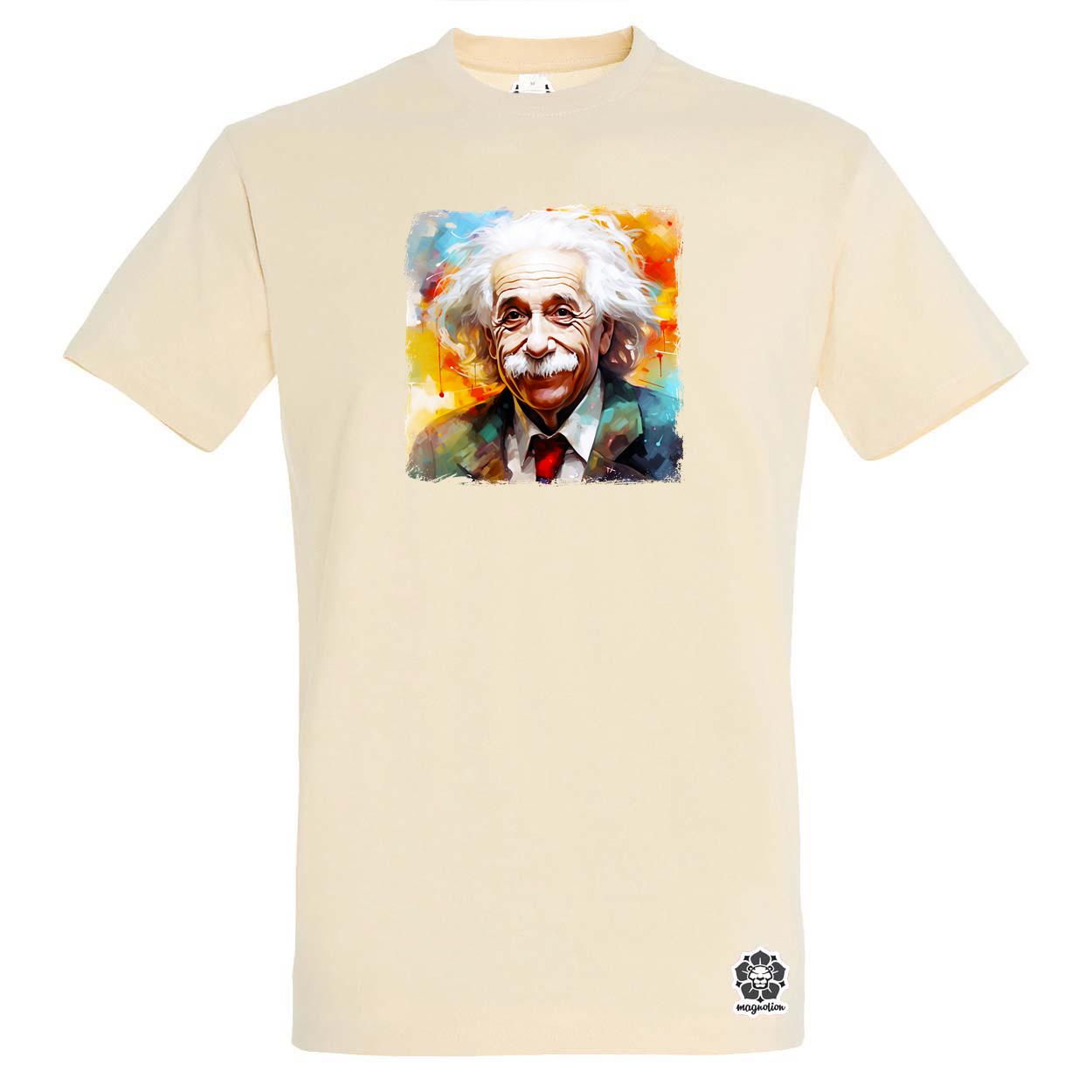 Einstein portré v5 egyedi póló 