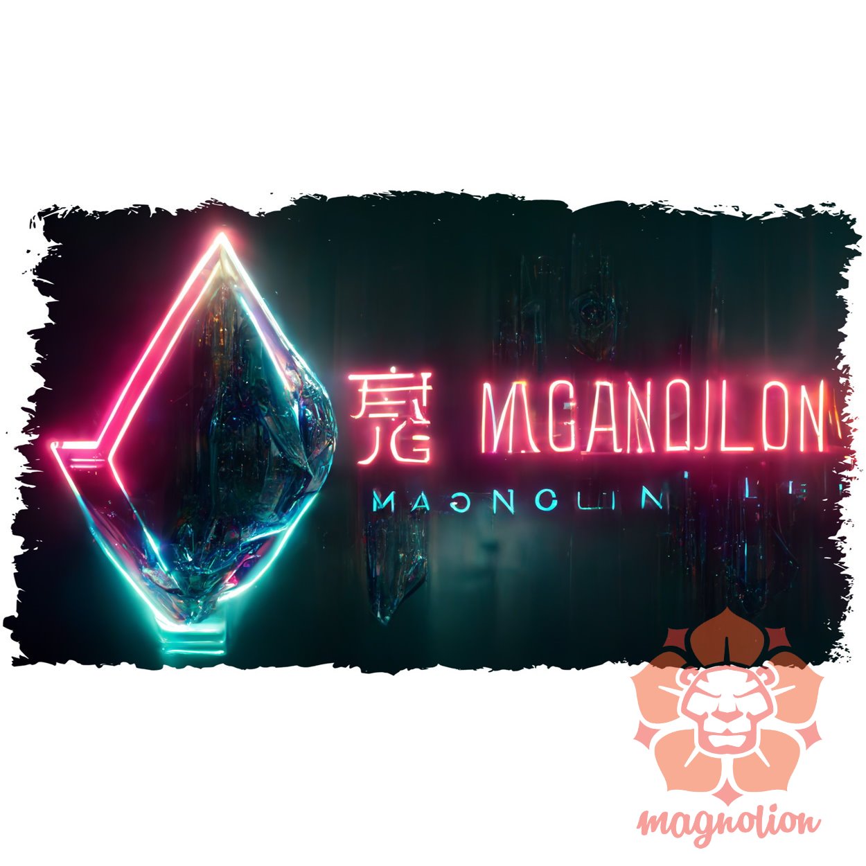 Cyber magnolion egyedi póló 