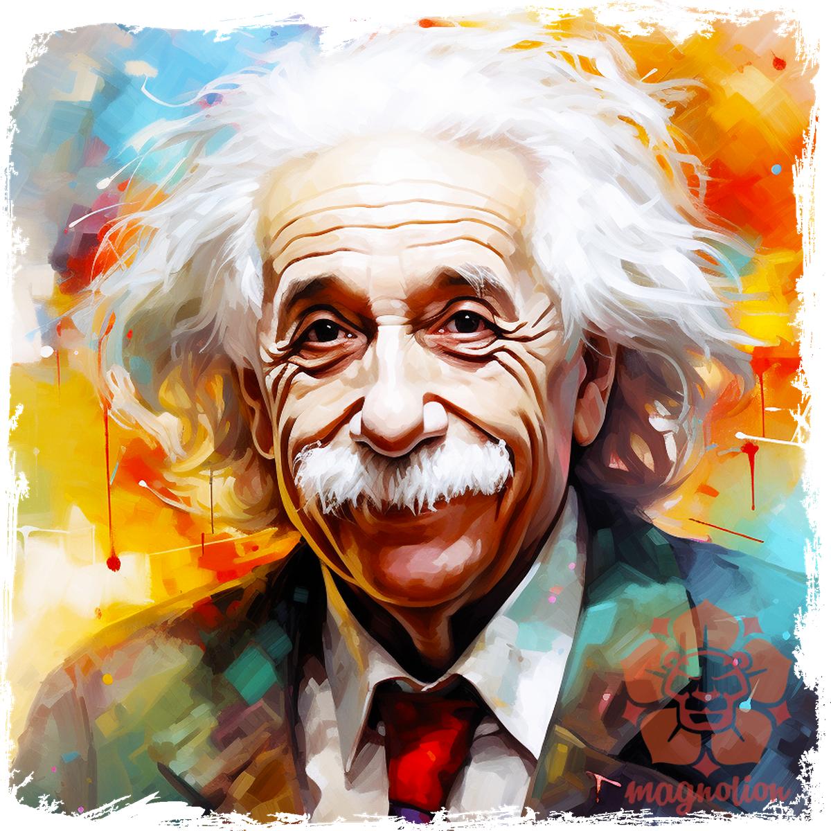 Einstein portré v3 egyedi póló 