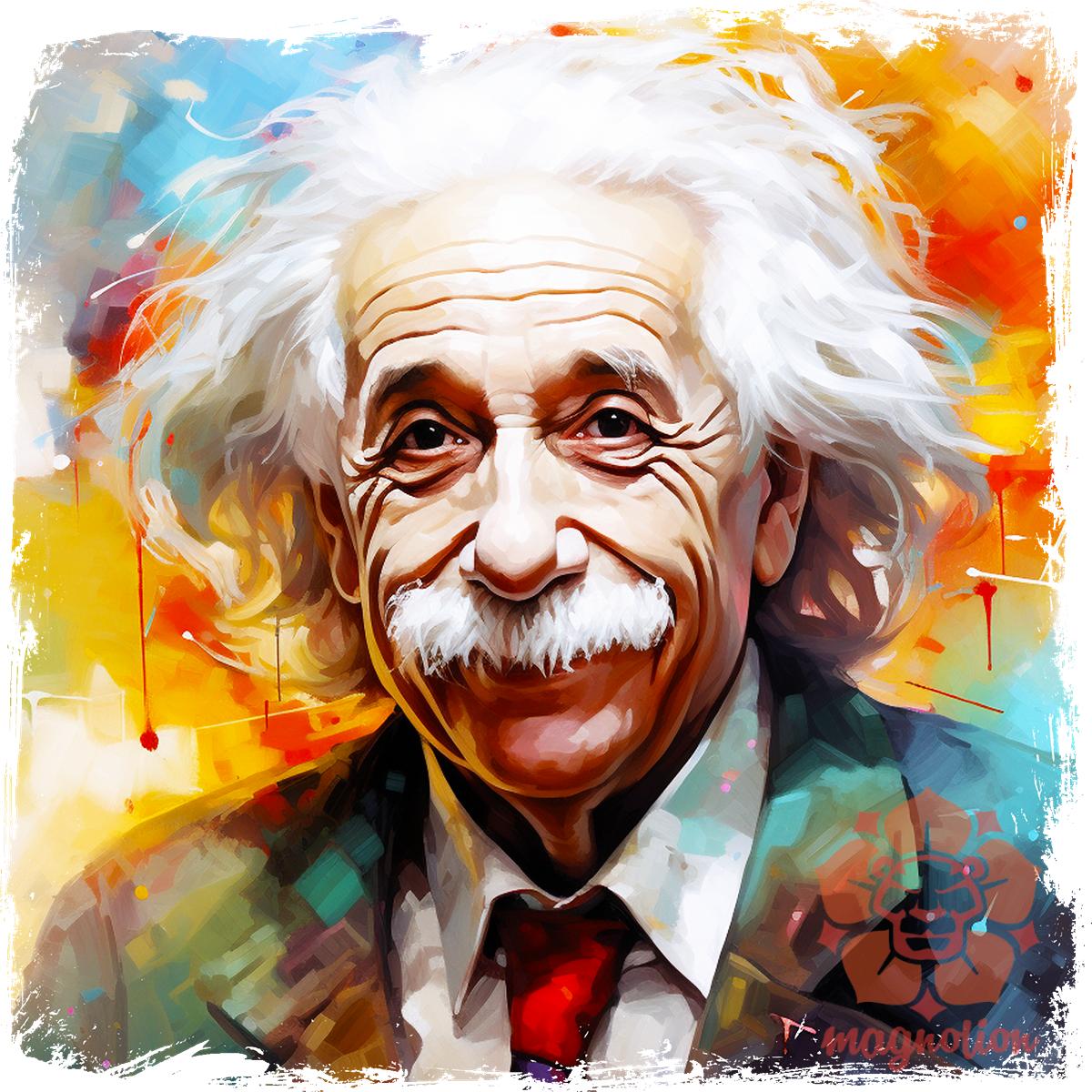 Einstein portré v5 egyedi póló 