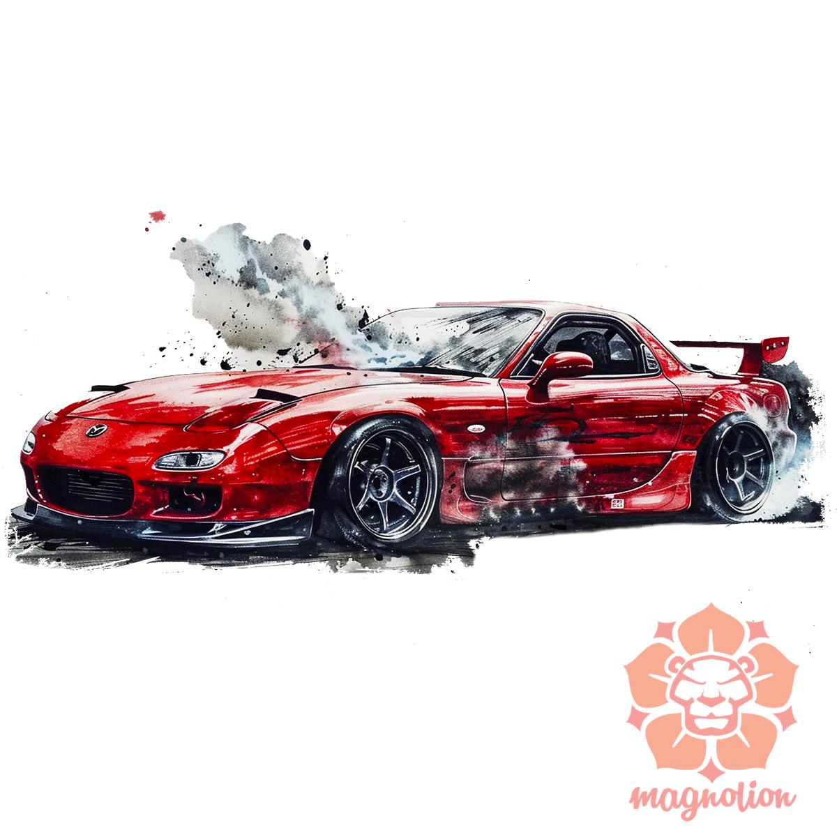 Mazda RX 7 v2 egyedi póló 