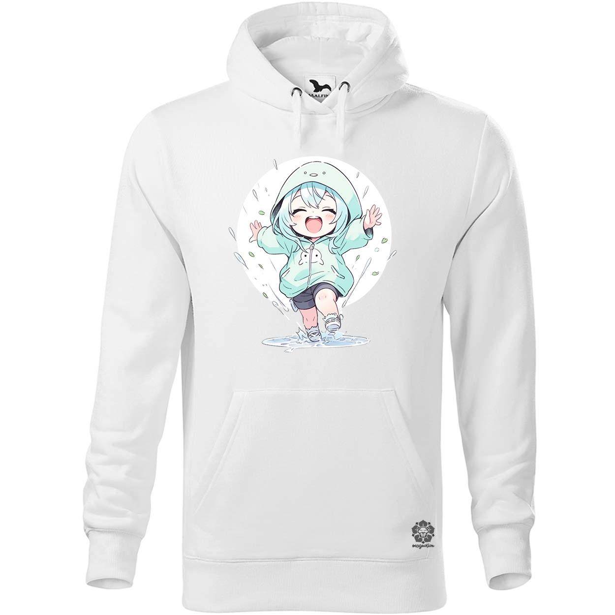 Chibi lány esőben táncol v2 egyedi  pulóver 