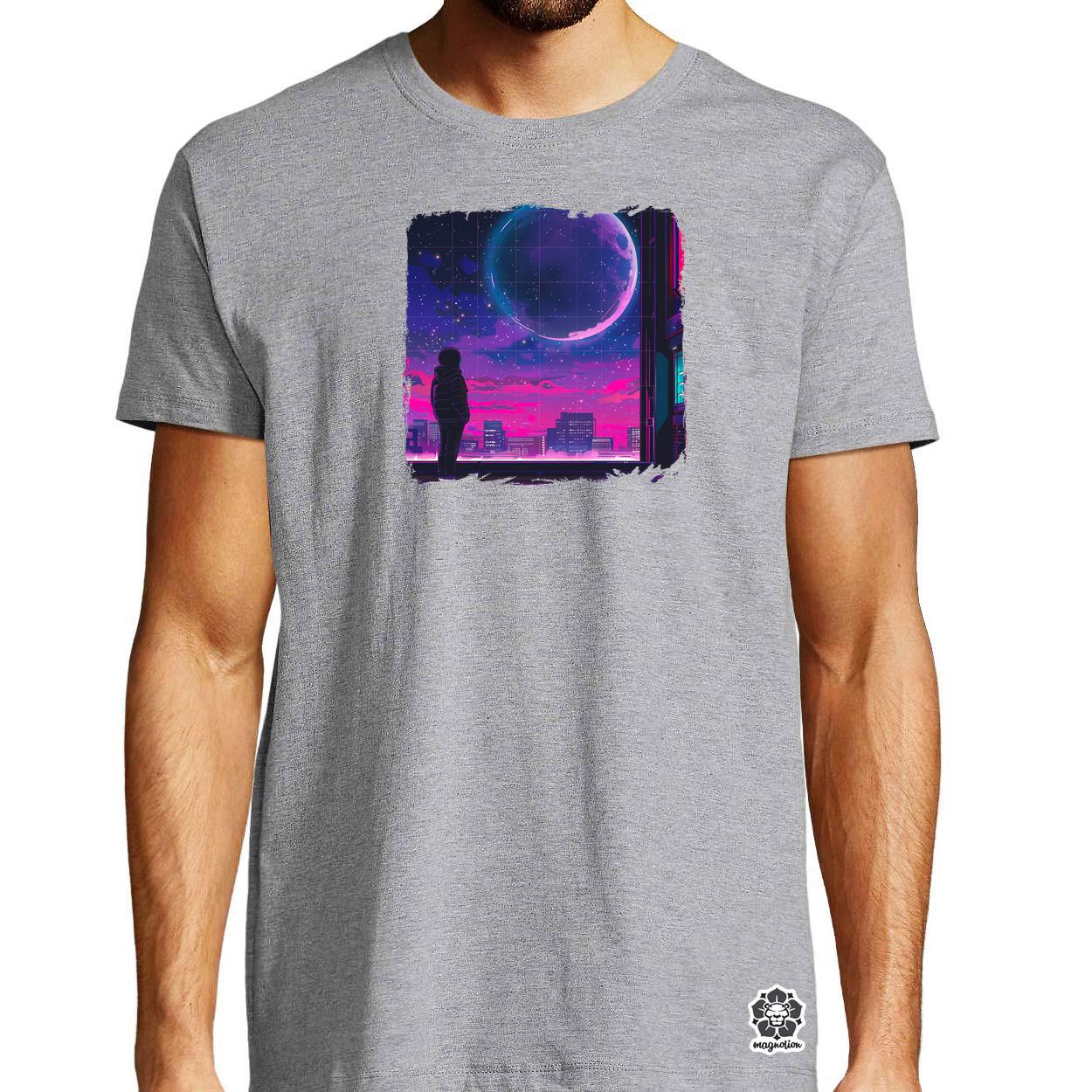 Synthwave hold v1 egyedi póló 