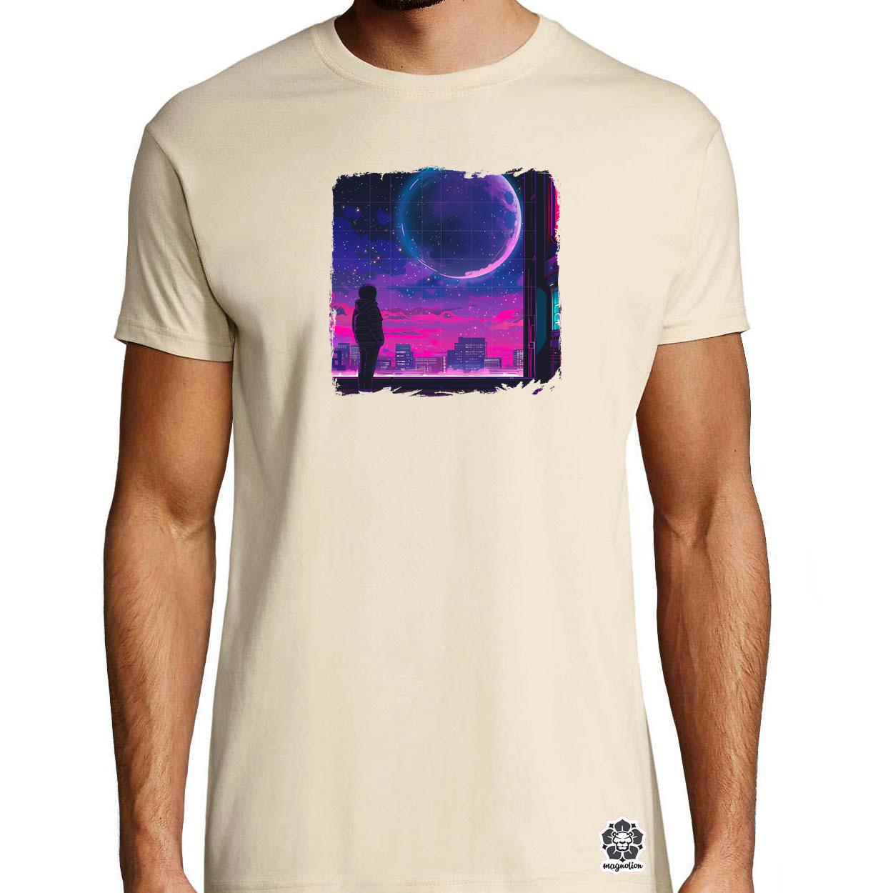 Synthwave hold v1 egyedi póló 