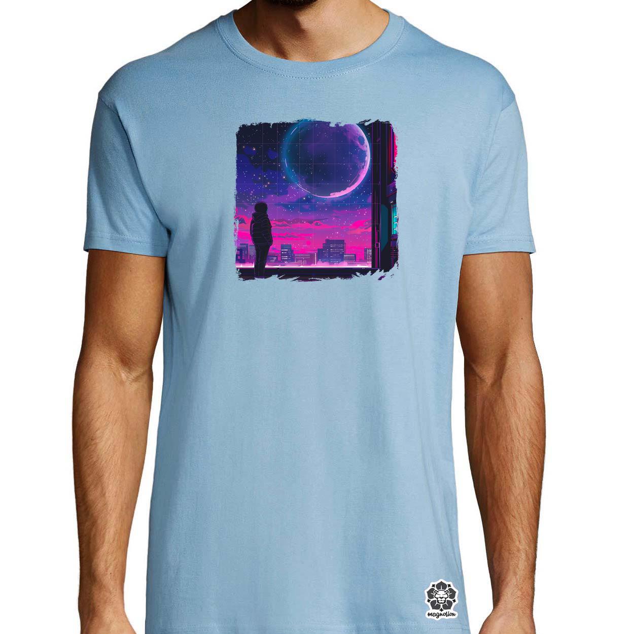 Synthwave hold v1 egyedi póló 