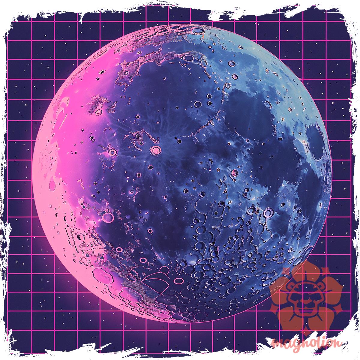 Synthwave hold v4 egyedi póló 