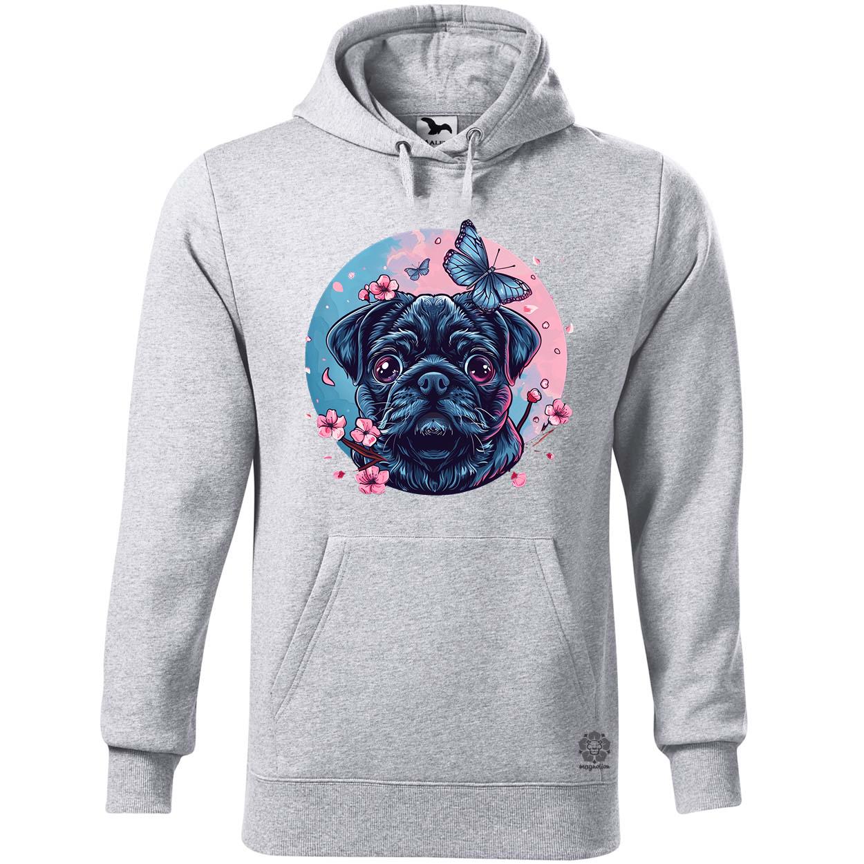 Mopsz és pillangó v1 egyedi  pulóver 