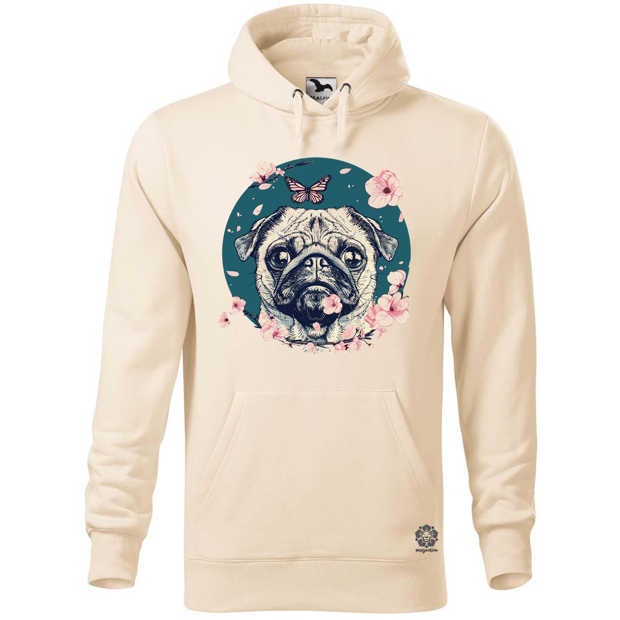 Mopsz és pillangó v2 egyedi  pulóver 