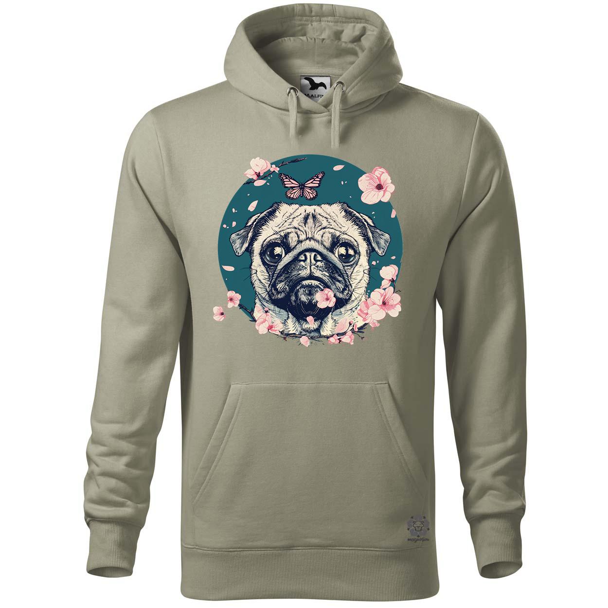 Mopsz és pillangó v2 egyedi  pulóver 