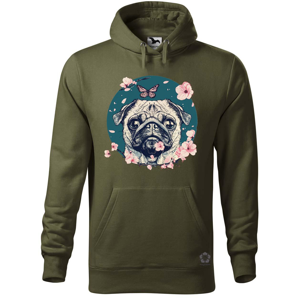 Mopsz és pillangó v2 egyedi  pulóver 