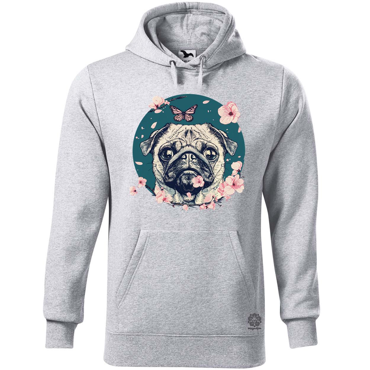 Mopsz és pillangó v2 egyedi  pulóver 