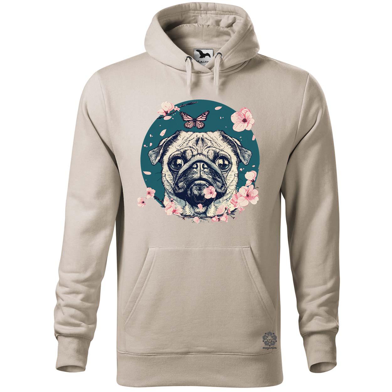Mopsz és pillangó v2 egyedi  pulóver 