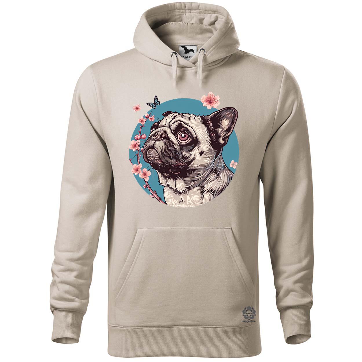 Mopsz és pillangó v4 egyedi  pulóver 