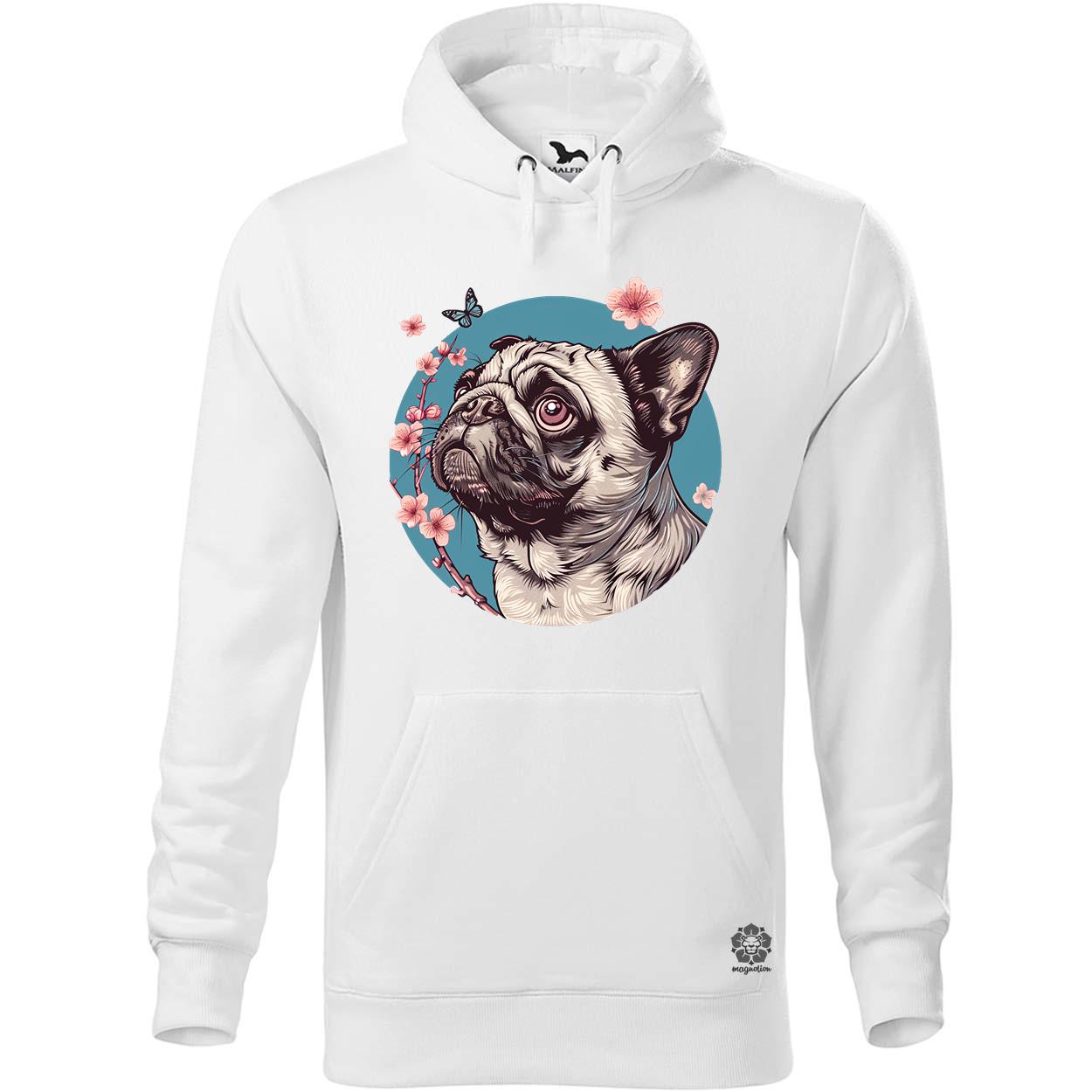 Mopsz és pillangó v4 egyedi  pulóver 