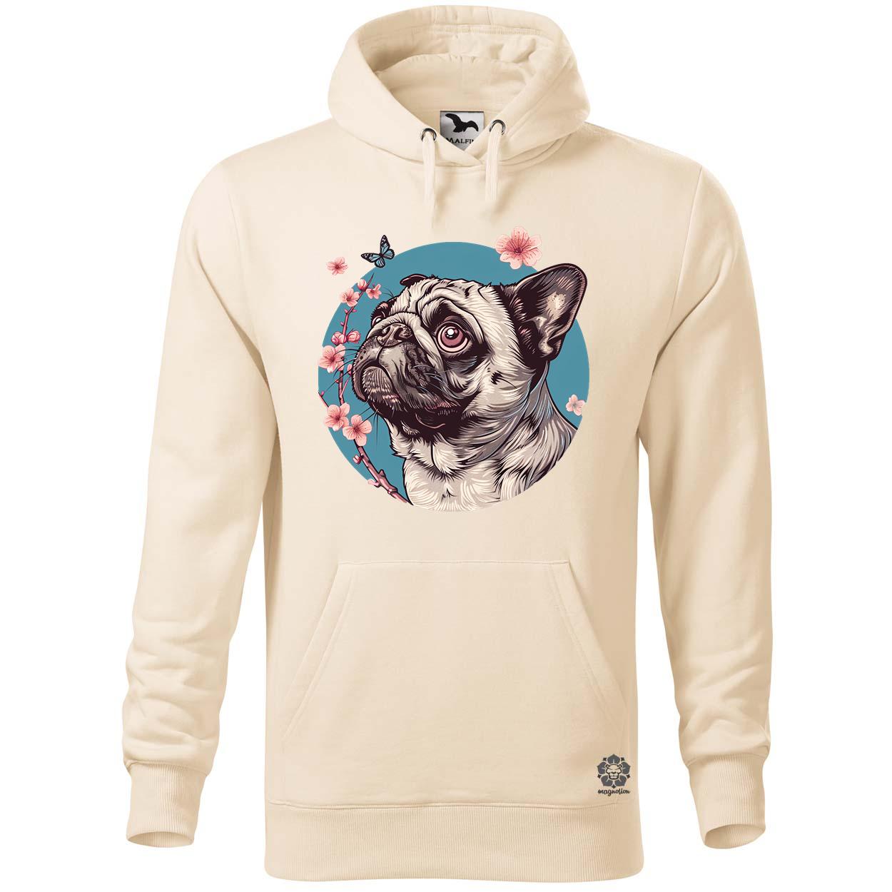 Mopsz és pillangó v4 egyedi  pulóver 