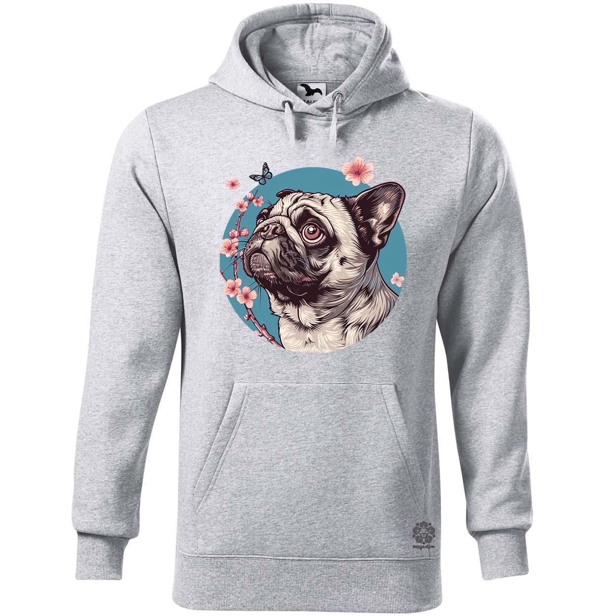 Mopsz és pillangó v4 egyedi  pulóver 