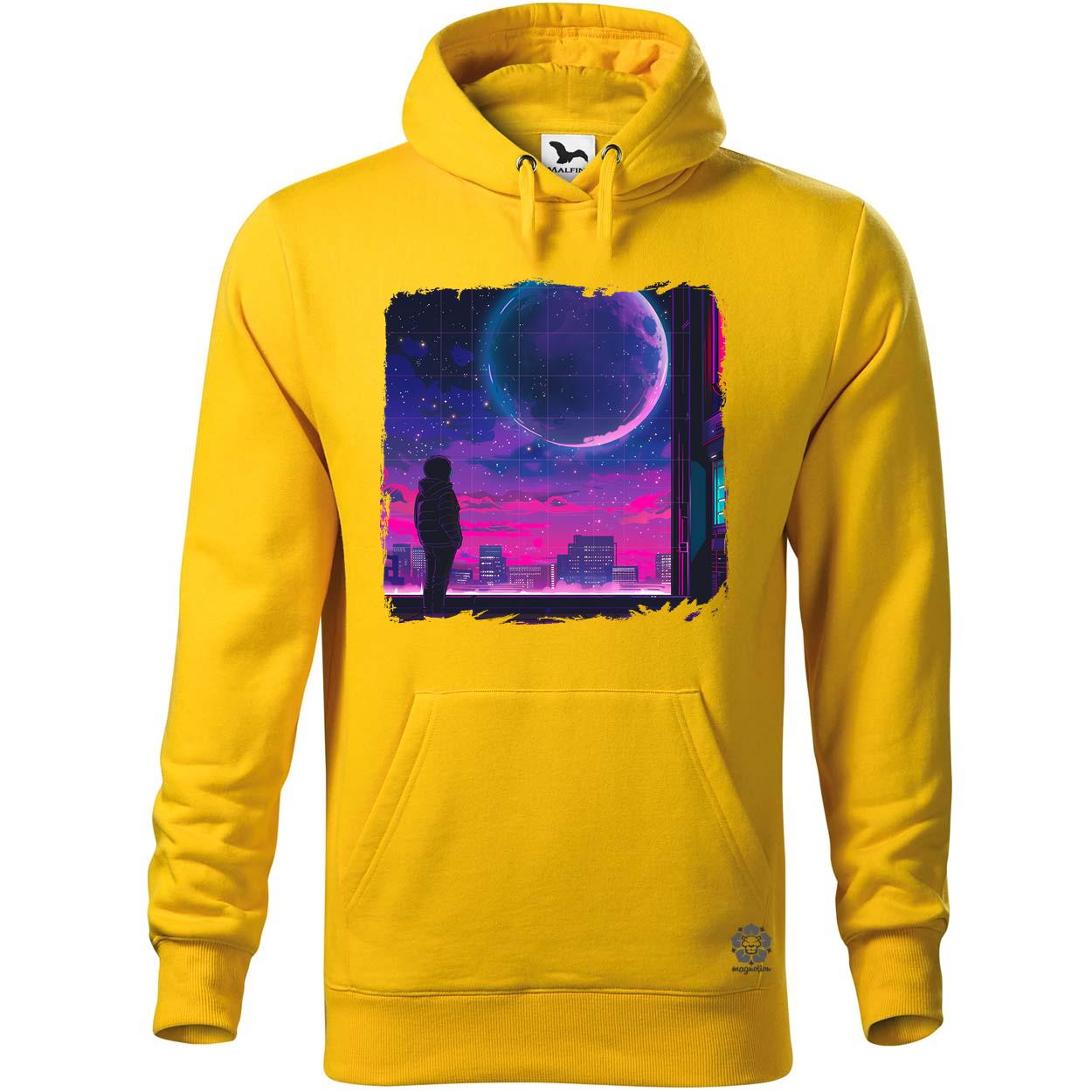 Synthwave hold v1 egyedi  pulóver 