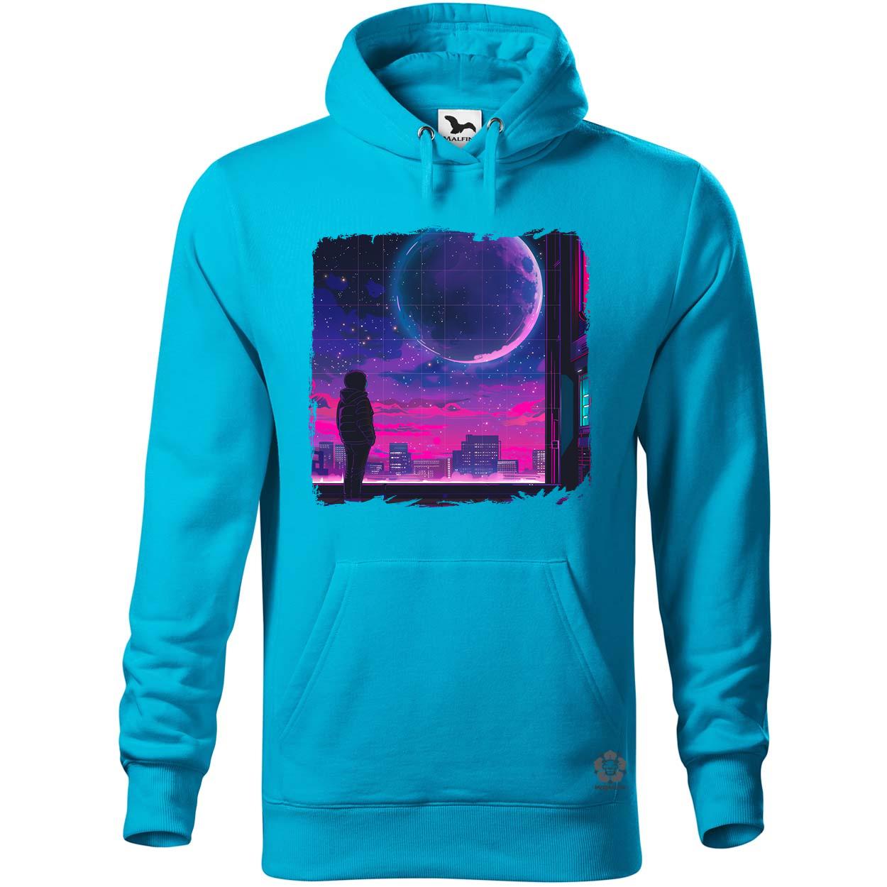 Synthwave hold v1 egyedi  pulóver 