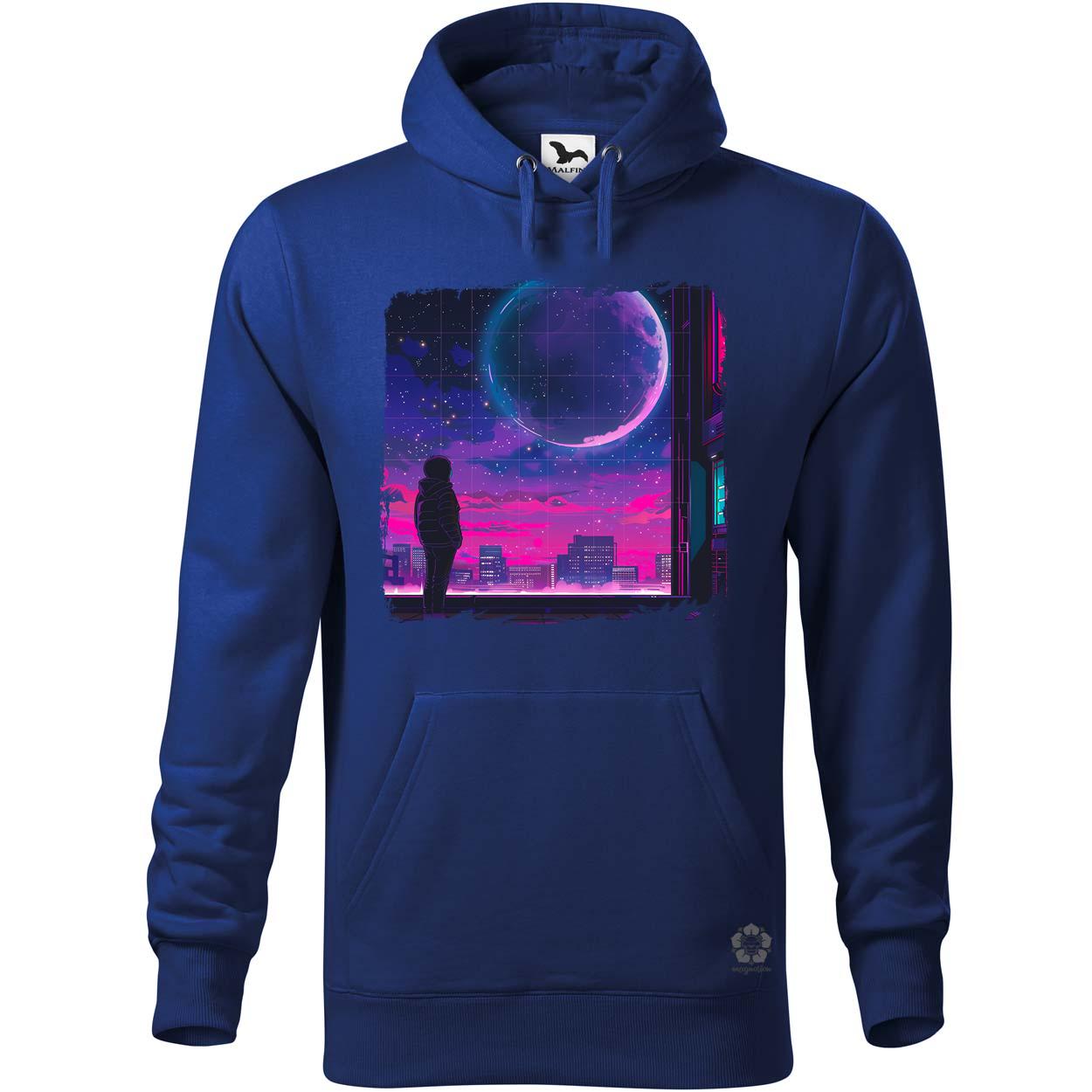 Synthwave hold v1 egyedi  pulóver 