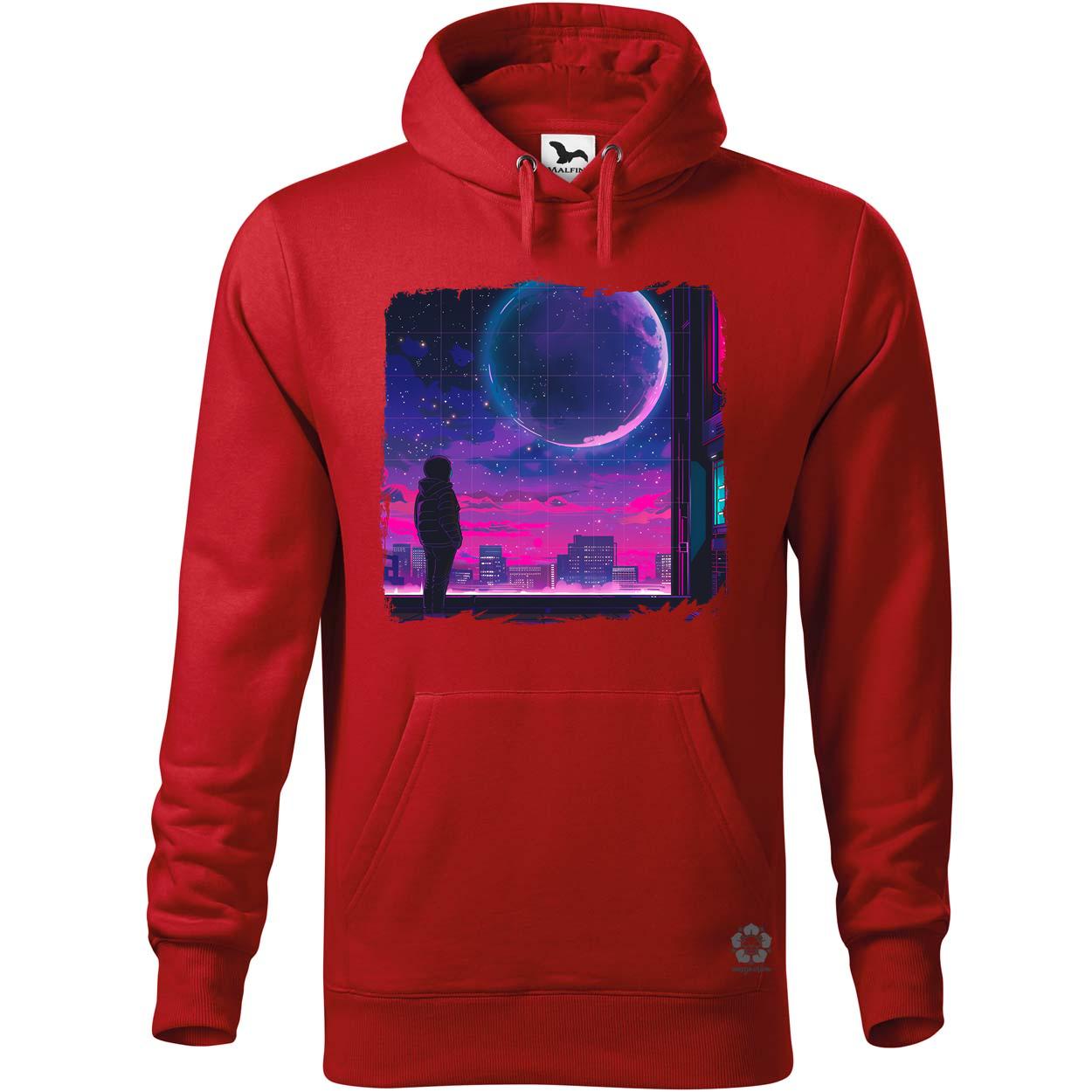 Synthwave hold v1 egyedi  pulóver 