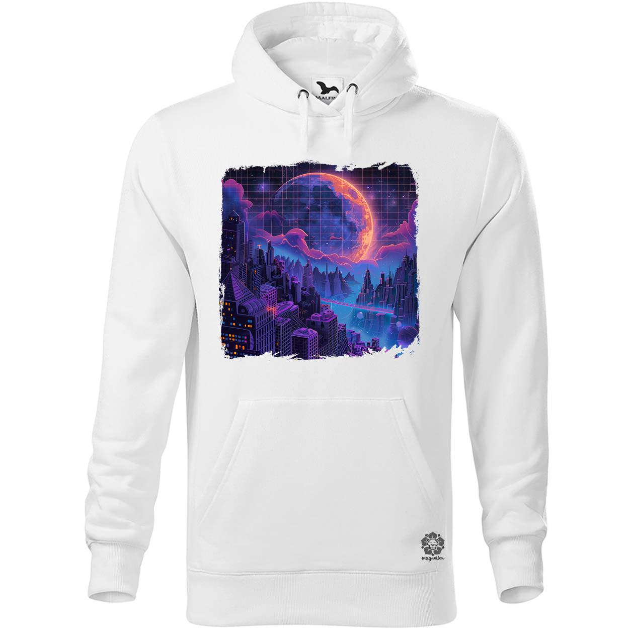 Synthwave hold v2 egyedi  pulóver 