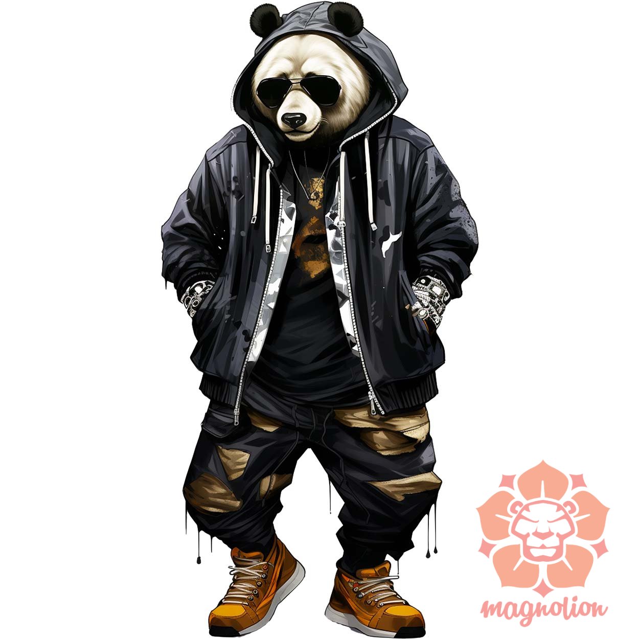 Hiphop panda v1 egyedi  pulóver 