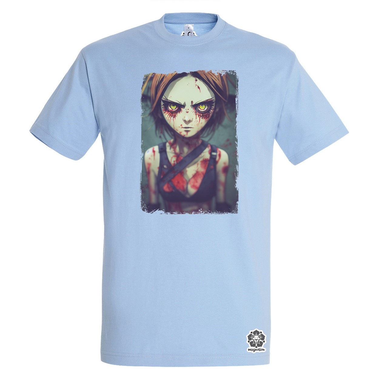 Anime zombi lány egyedi póló 
