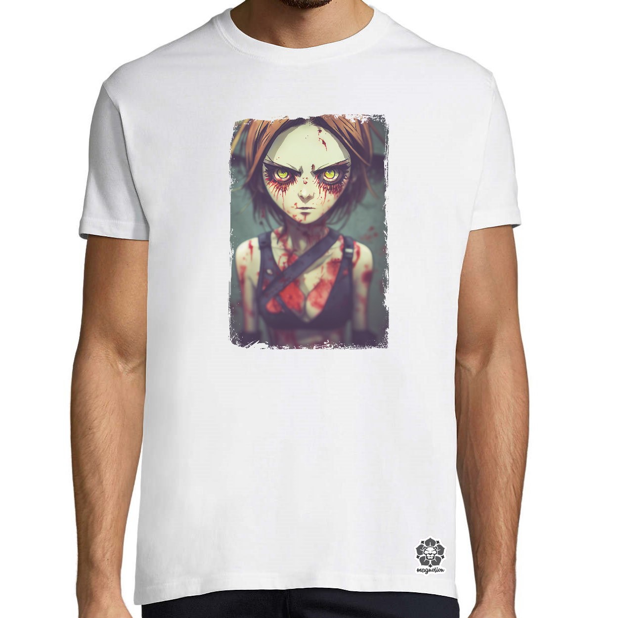 Anime zombi lány egyedi póló 