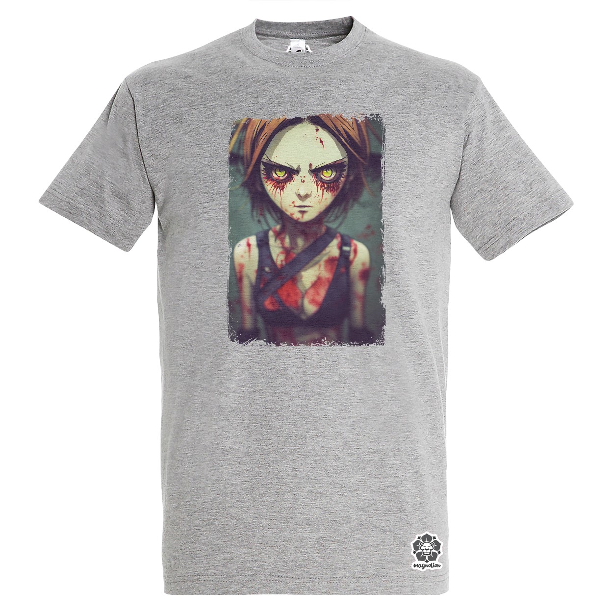 Anime zombi lány egyedi póló 