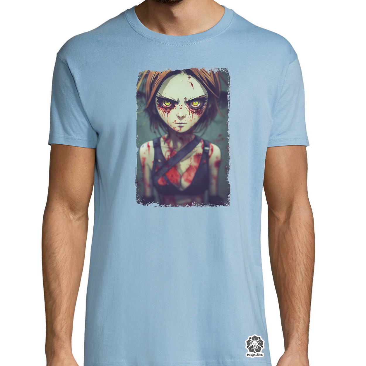 Anime zombi lány egyedi póló 