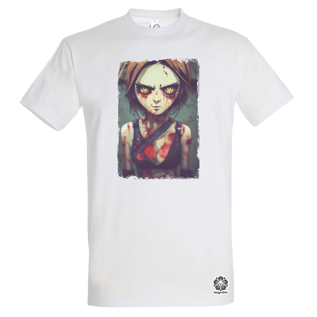 Anime zombi lány egyedi póló 