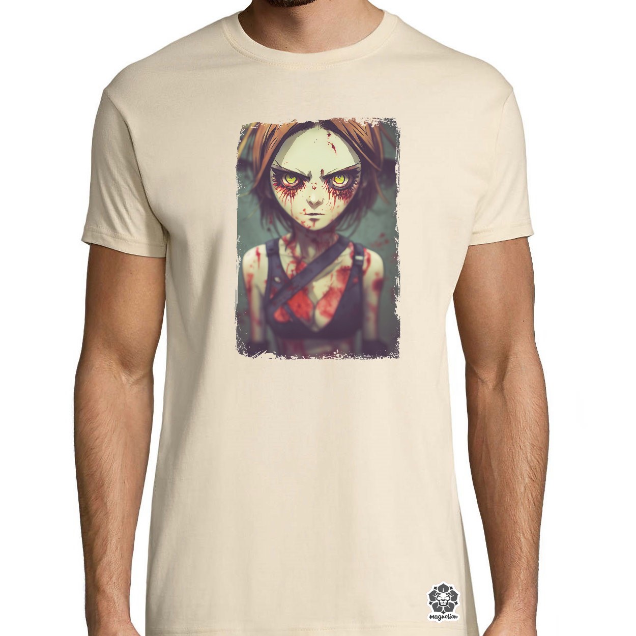 Anime zombi lány egyedi póló 