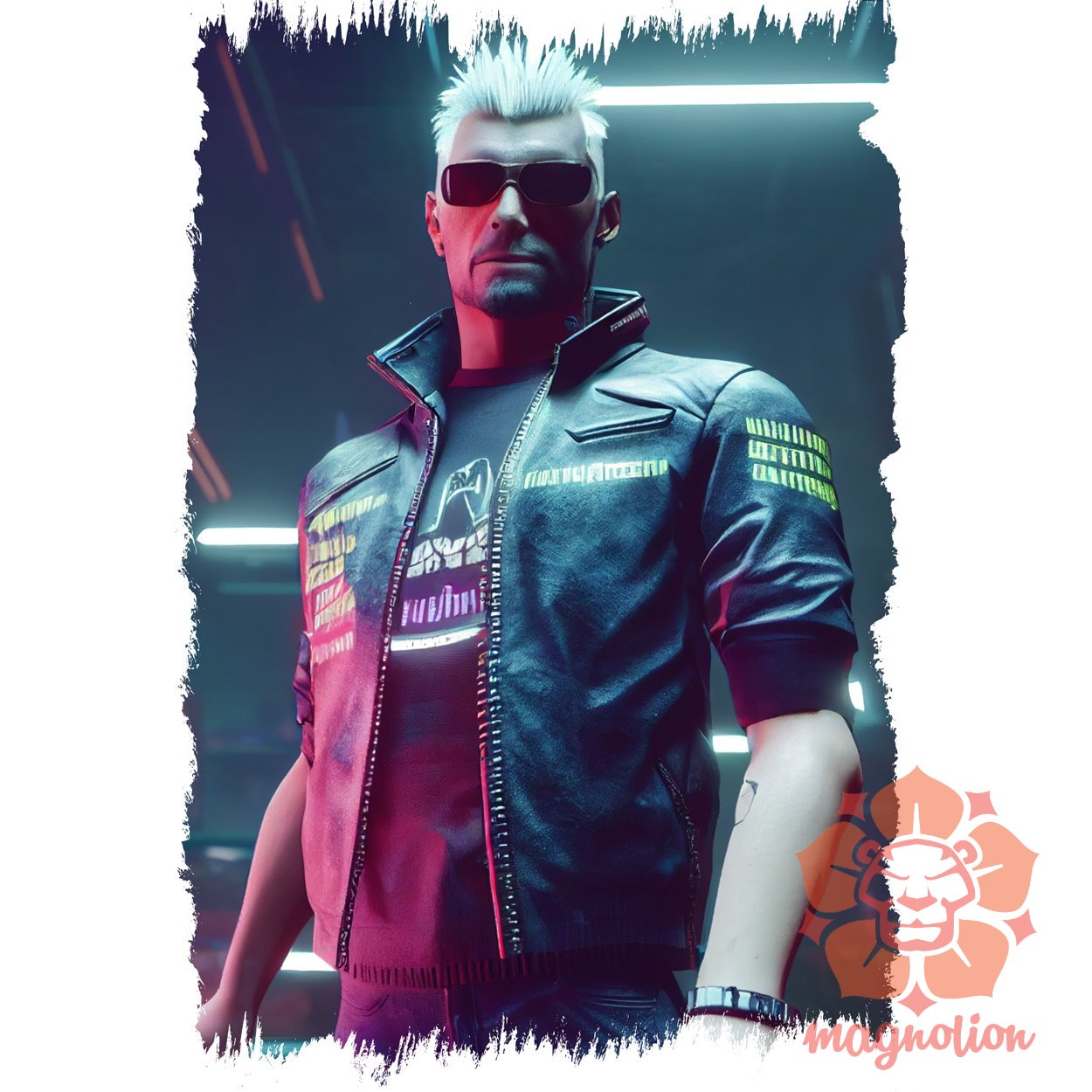 Cyberpunk férfi egyedi póló 