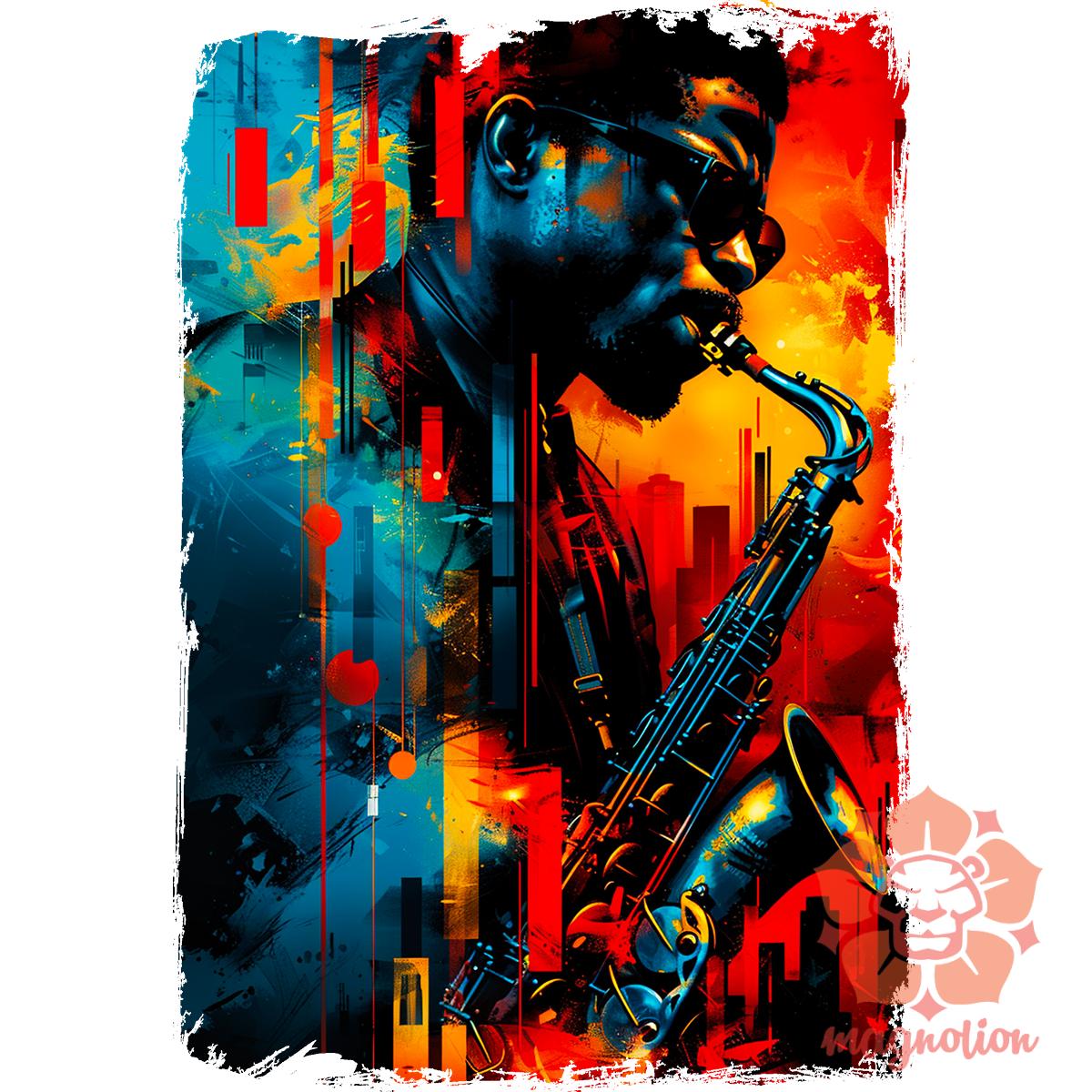 Absztrakt jazz v8 egyedi póló 
