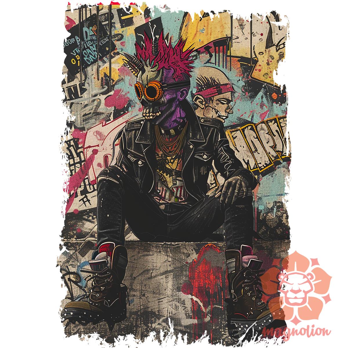 Crust punk poszter v3 egyedi póló 