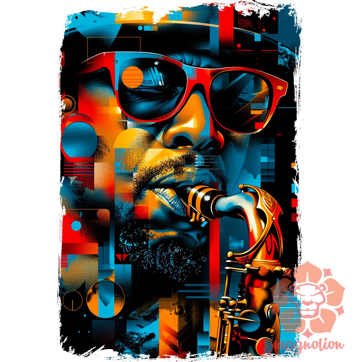 Absztrakt jazz v6 egyedi  pulóver 