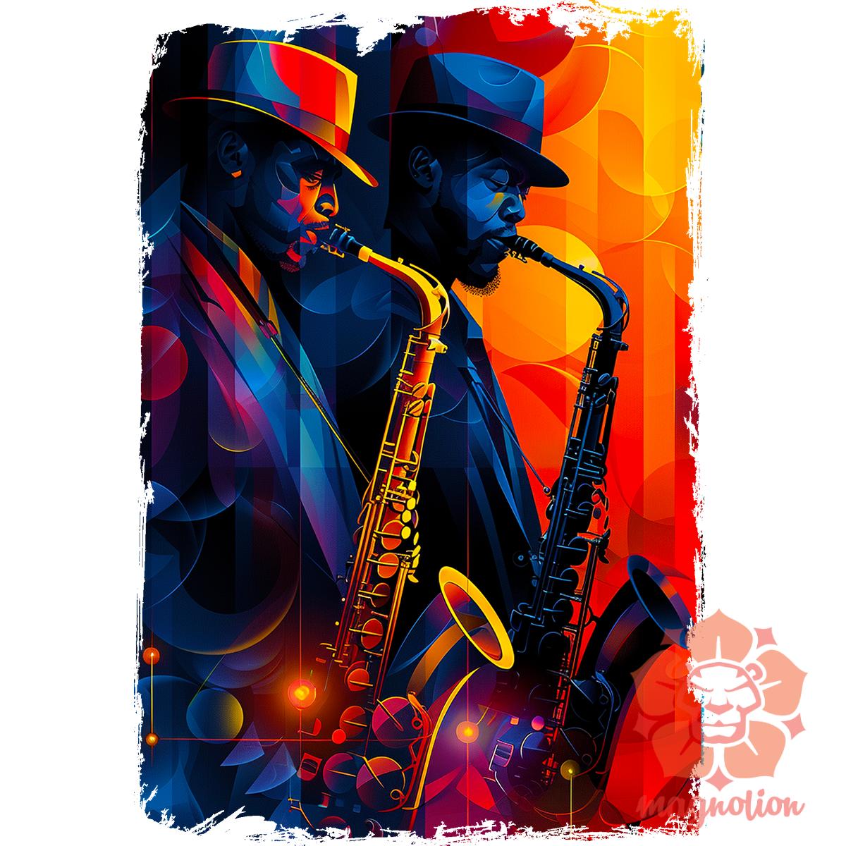 Absztrakt jazz v7 egyedi  pulóver 