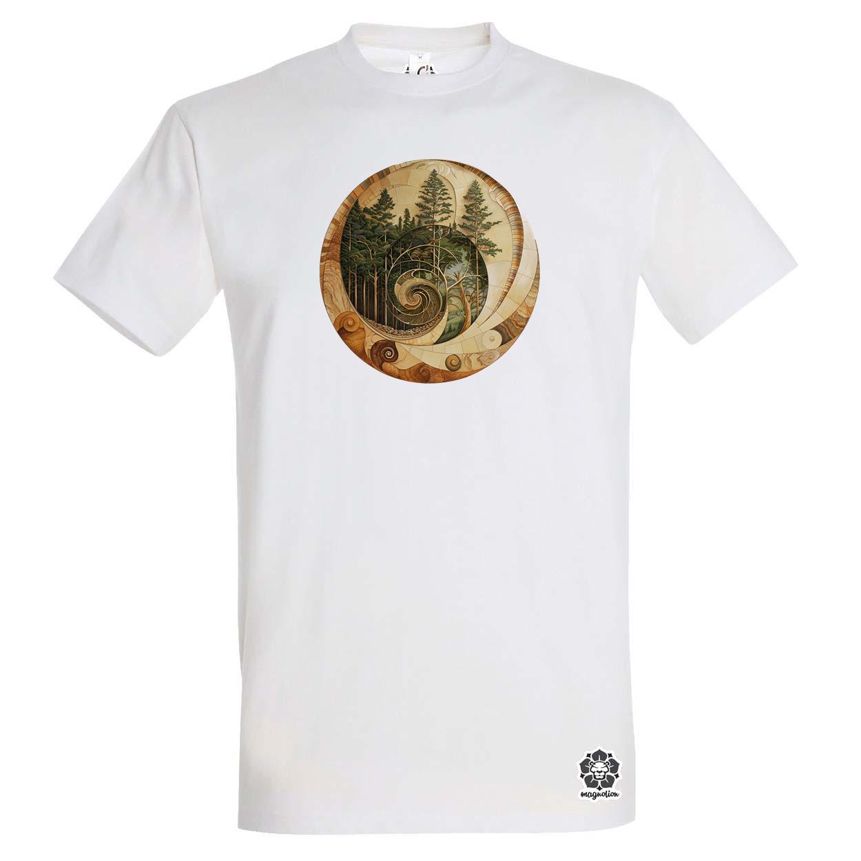 Fibonacci fákkal v2 egyedi póló 