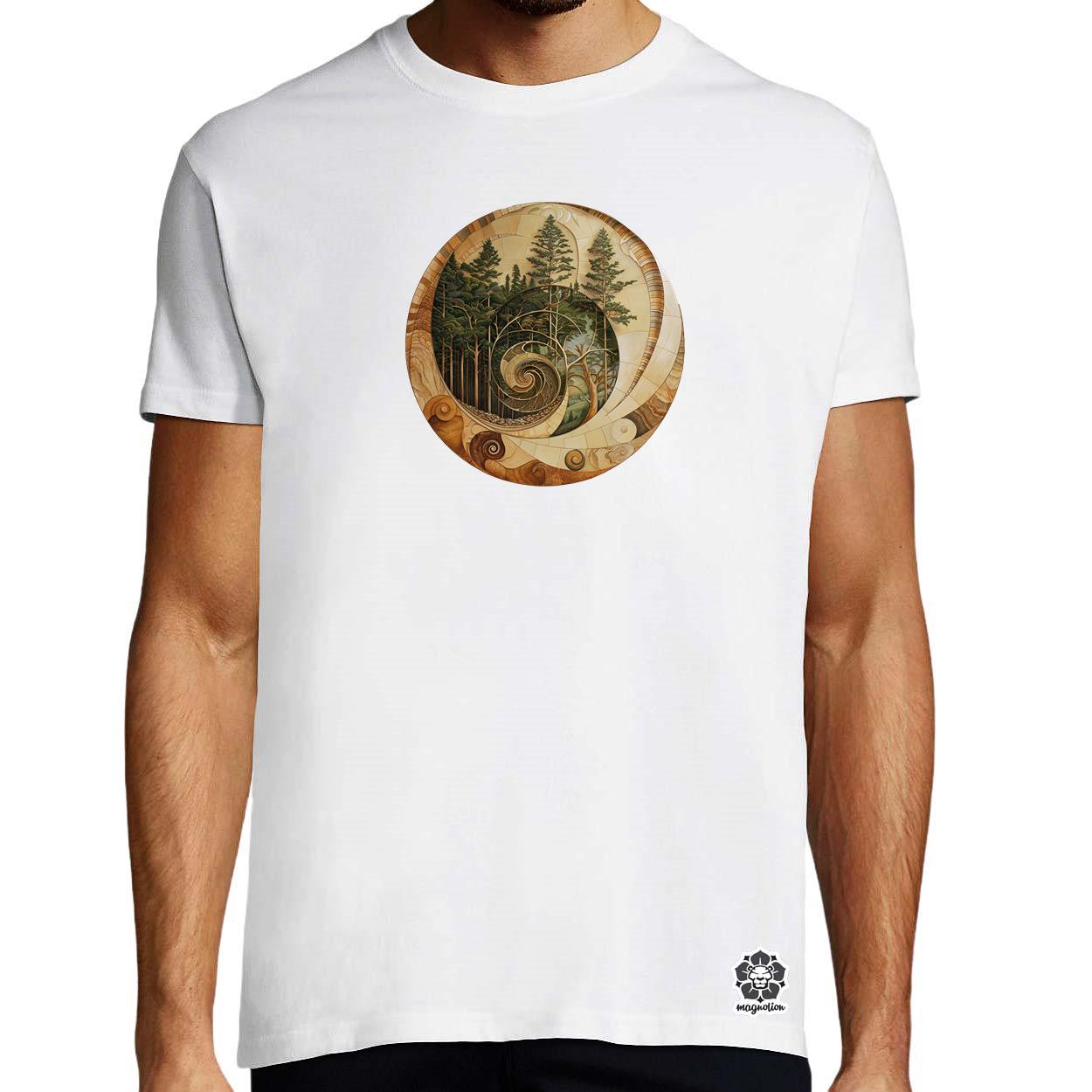 Fibonacci fákkal v2 egyedi póló 