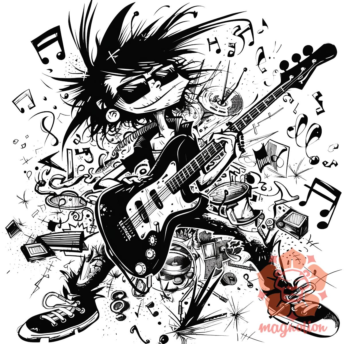 Rajzfilm punk srác v20 egyedi póló 